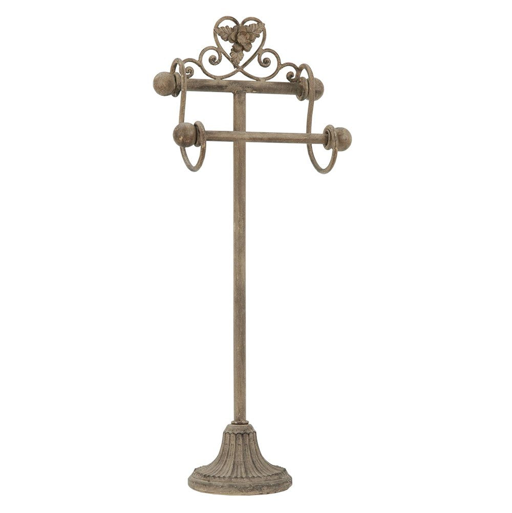 WC Rol Houder 23x15x59 cm Beige Bruin IJzer Toiletrolhouder