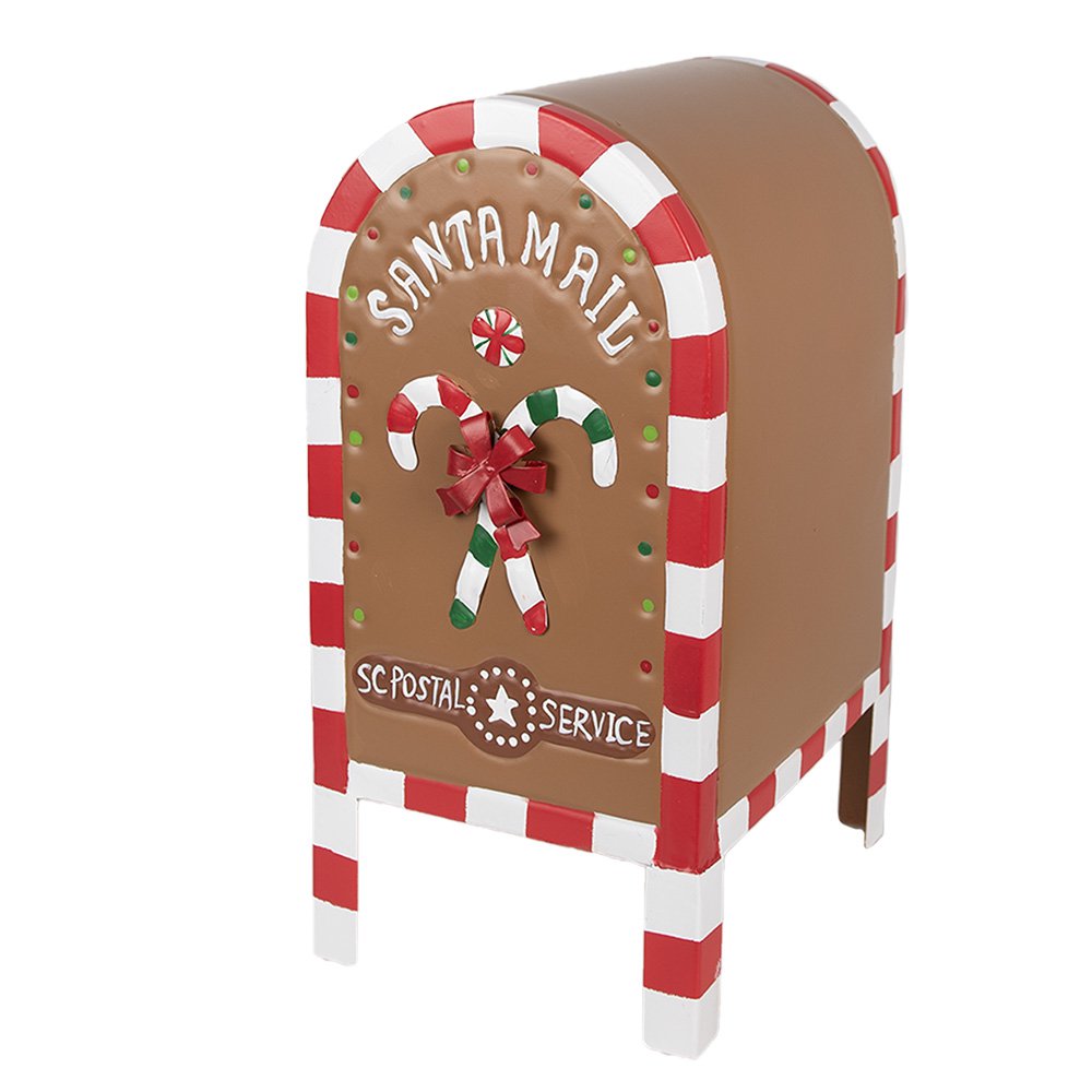 Brievenbus 22x18x34 cm Bruin Metaal Kerstdecoratie