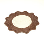 Bruin polyester gevlochten placemat – elegante eetmat