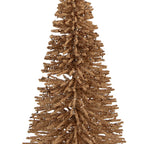 Kerstdecoratie Beeld Kerstboom Ø 17x30 cm Beige Hout