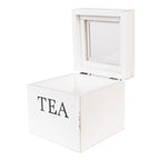 Theedoos 12x12x12 cm Wit Hout