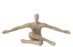 J-Line Beeld Open Arm Resin Beige