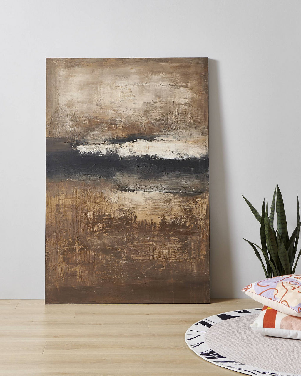 Schilderij Sukumo Bruin 150x100 cm