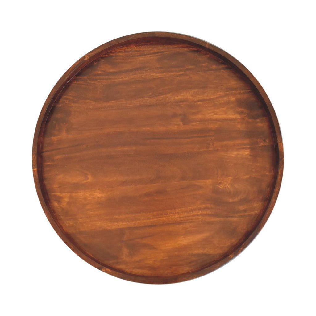 Massief houten Crescent Kastanje salontafel, bruin