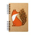 Duurzaam Houten Notitieboek – Komoni – Andy Westface – Fox – Little Fire – Vos – Gerecycled papier – Navulbaar