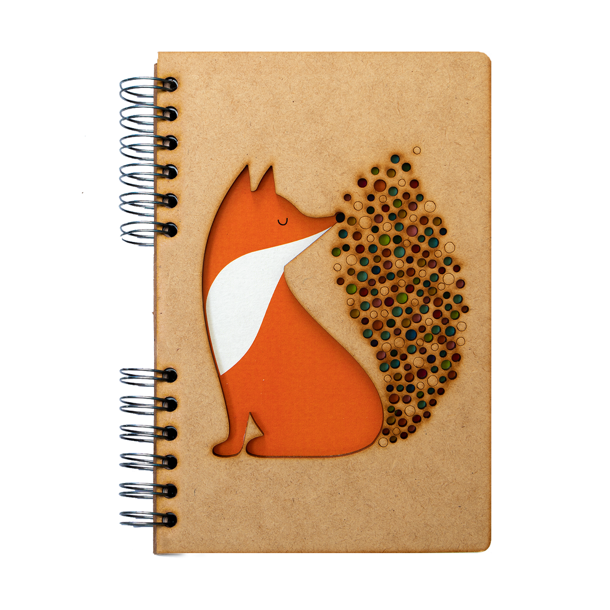 Duurzaam Houten Notitieboek – Komoni – Andy Westface – Fox – Little Fire – Vos – Gerecycled papier – Navulbaar