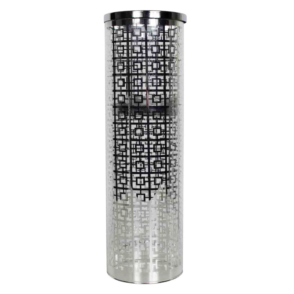 *windlicht cilinder zilver grieks large 30cm*