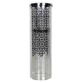 *windlicht cilinder zilver grieks large 30cm*