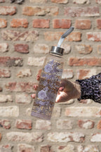 Glazen Fles 650 ml Glas Bloemen Waterfles