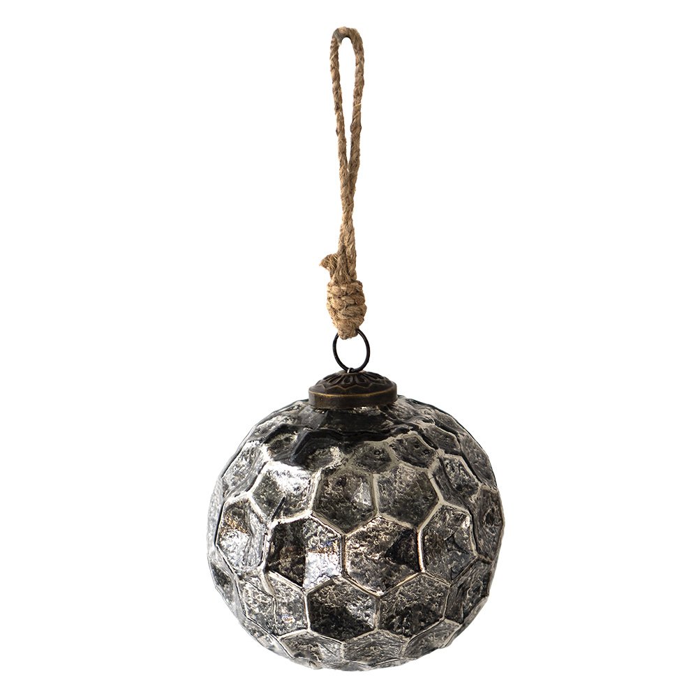 Kerstbal Ø 10 cm Zwart Glas Kerstdecoratie