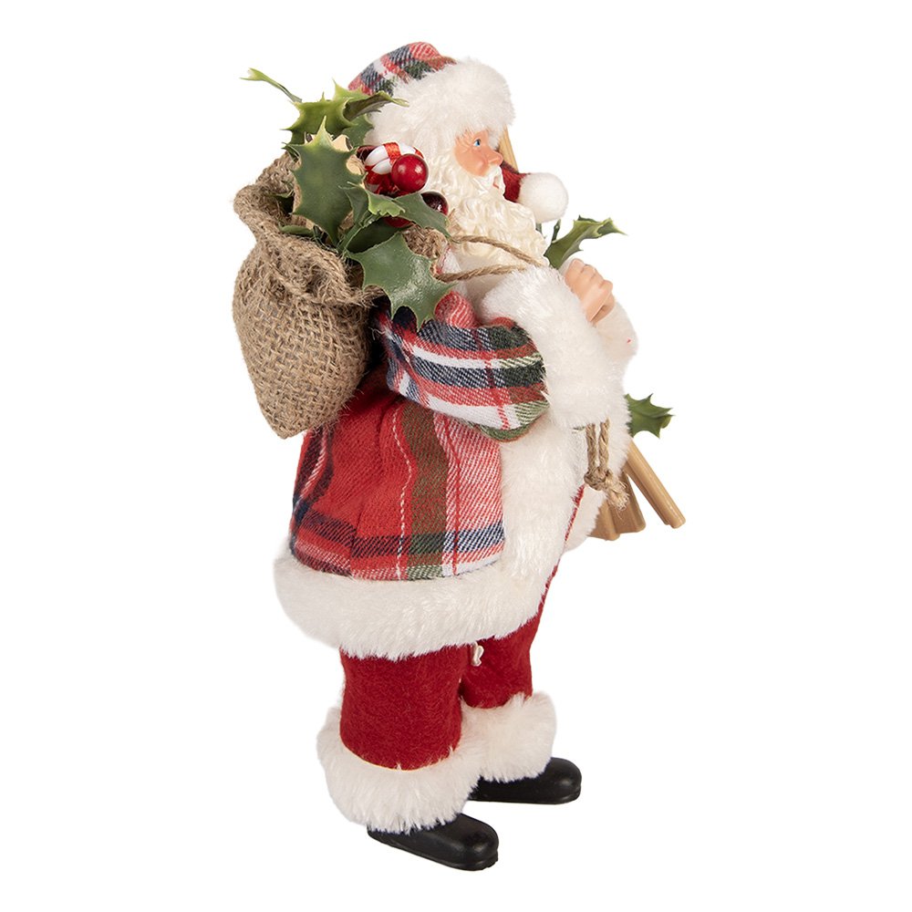 Kerstdecoratie Beeld Kerstman 16x13x27 cm Rood Kunststof