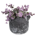 Bloempot 13x11x9 cm Grijs Steen