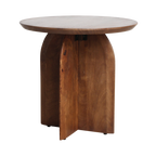 Bullnose bijzettafel mangohout - Ø50 cm