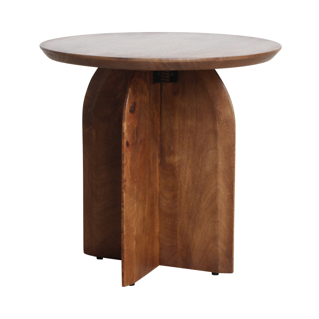 Bullnose bijzettafel mangohout - Ø50 cm
