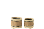 J-Line mand Rond + Band - jute - naturel/beige - extra small