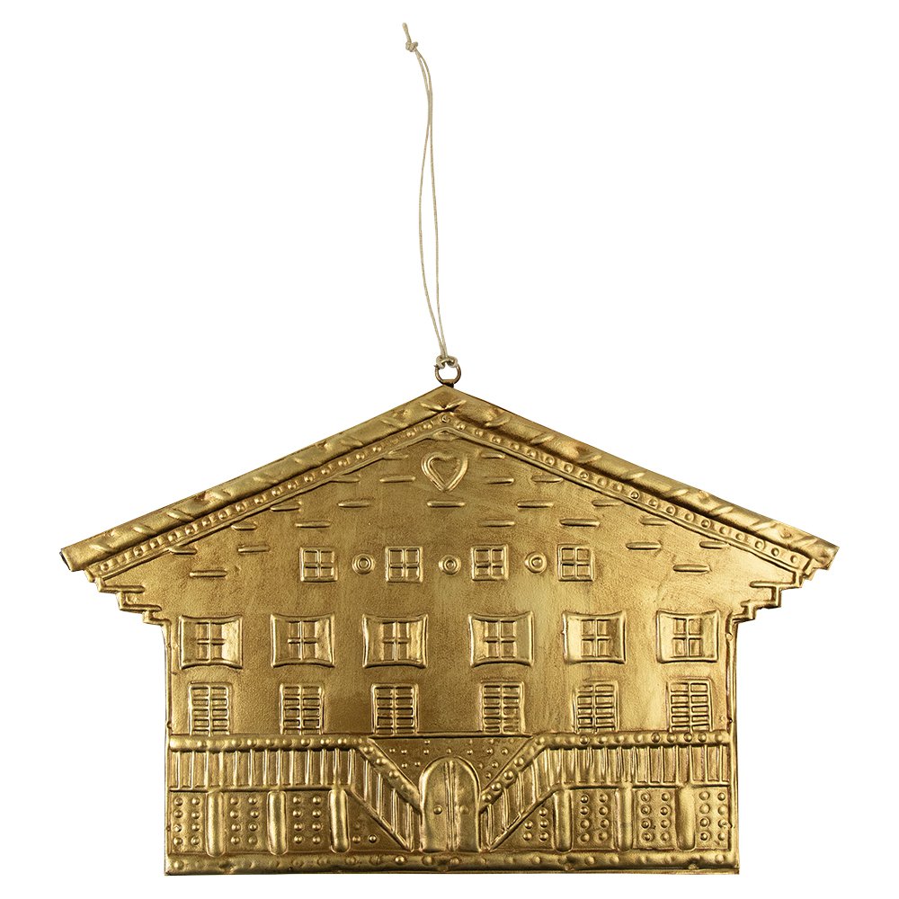 Hanger ijzer chalet a goud 28cm