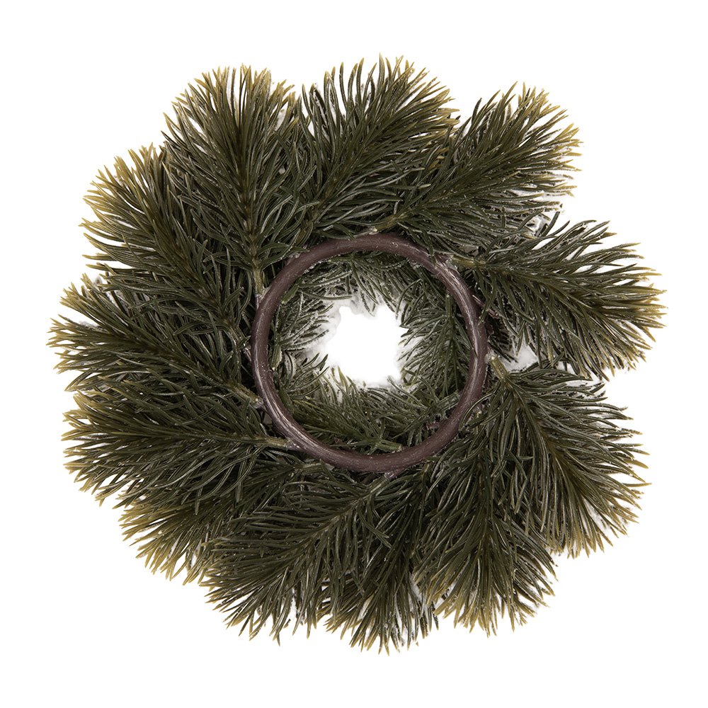 Kerstkrans Ø 26 cm Groen Wit Kunststof