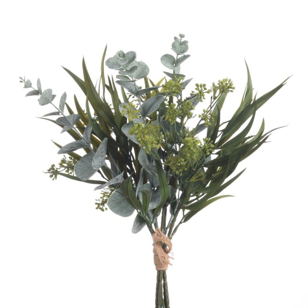 Bouquet Euca Artificial Mix L44cm Green