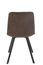 J-Line Eetstoel Clark Metaal/Polyester Bruin