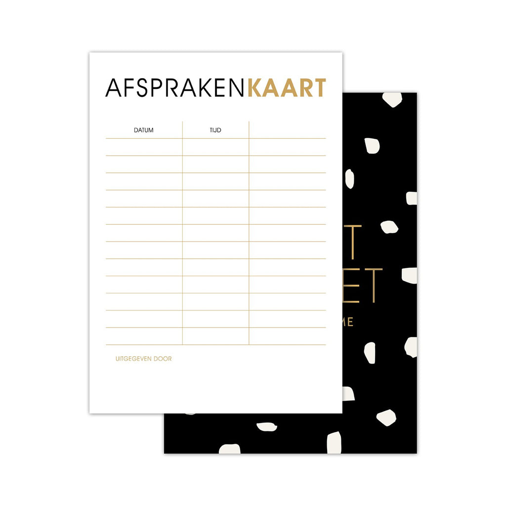 Afsprakenkaartjes - 20 stuks