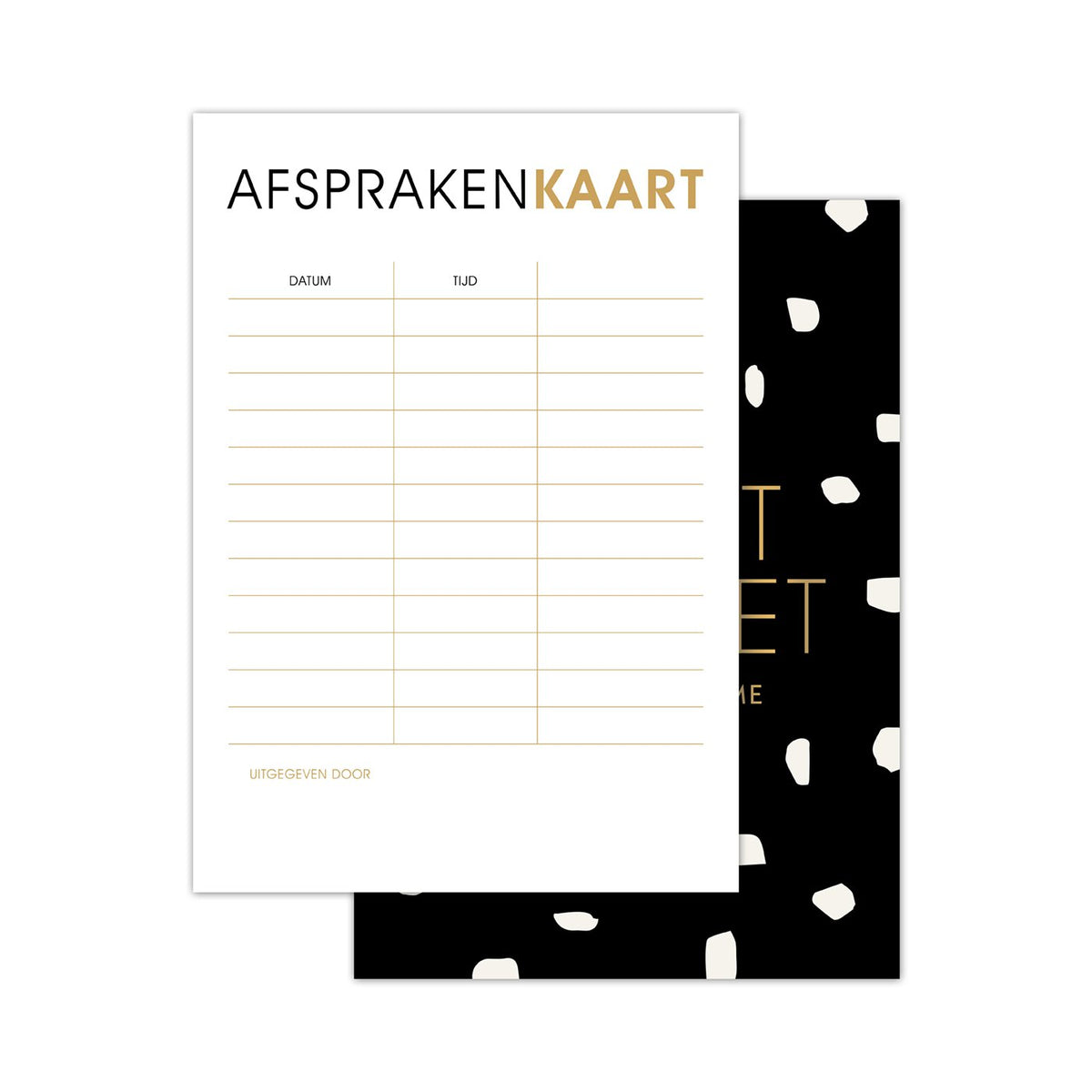 Afsprakenkaartjes - 20 stuks
