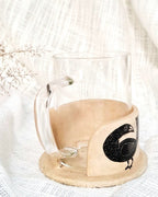 Papier-maché Bekerhouderset-Vogel