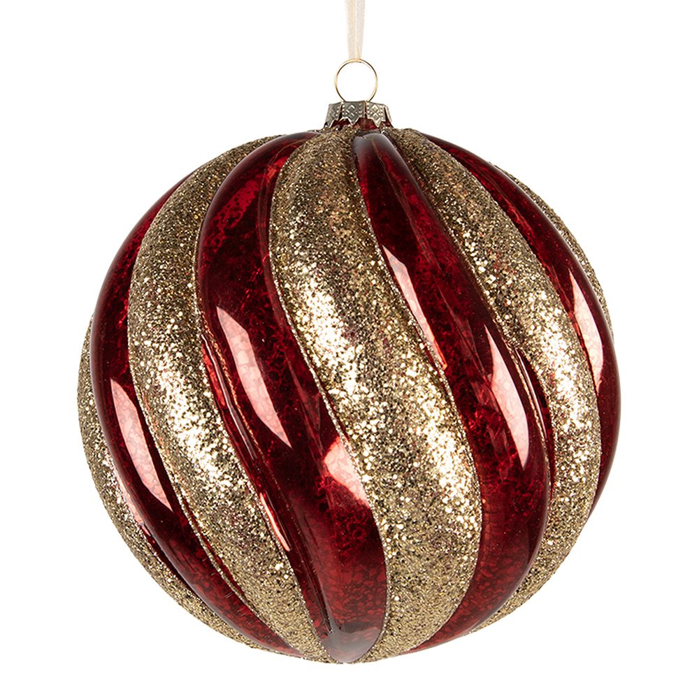 Kerstbal Ø 20x20 cm Rood Glas