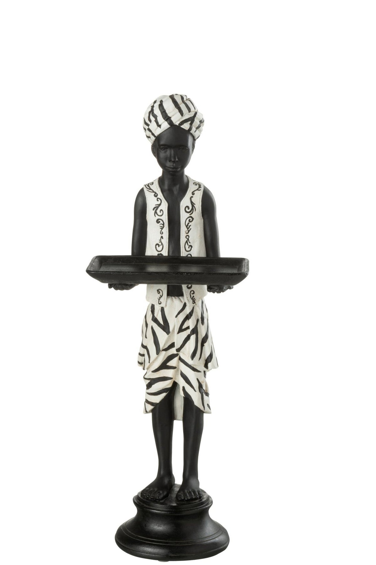 J-Line figuur Jongen Staand Etnisch - polyresin - zwart/wit