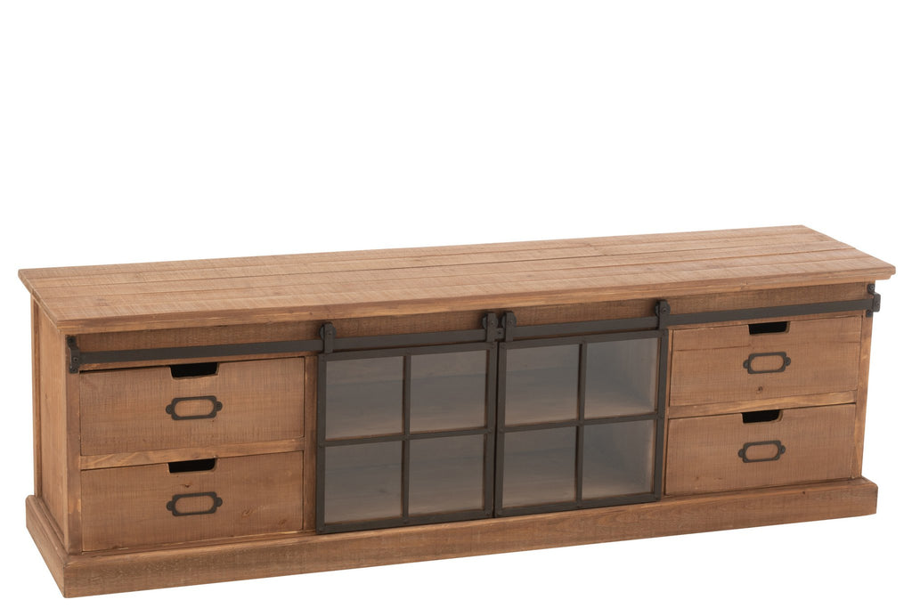J-Line tv-kast Mia - dennenhout - naturel