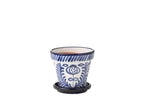 J-Line bloempot Granada - keramiek - blauw - medium - Ø 27 cm