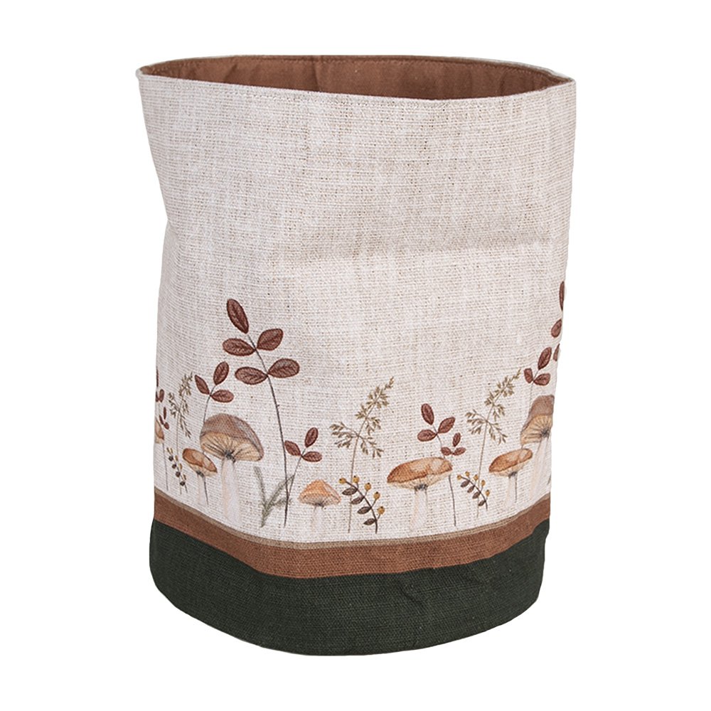 Broodmand Ø 15x16 cm Beige Katoen Paddenstoelen