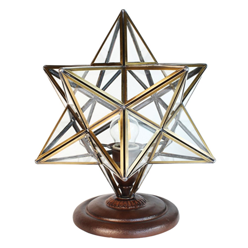 Bureaulamp ster 26x26x36 cm transparant metaal tafellamp