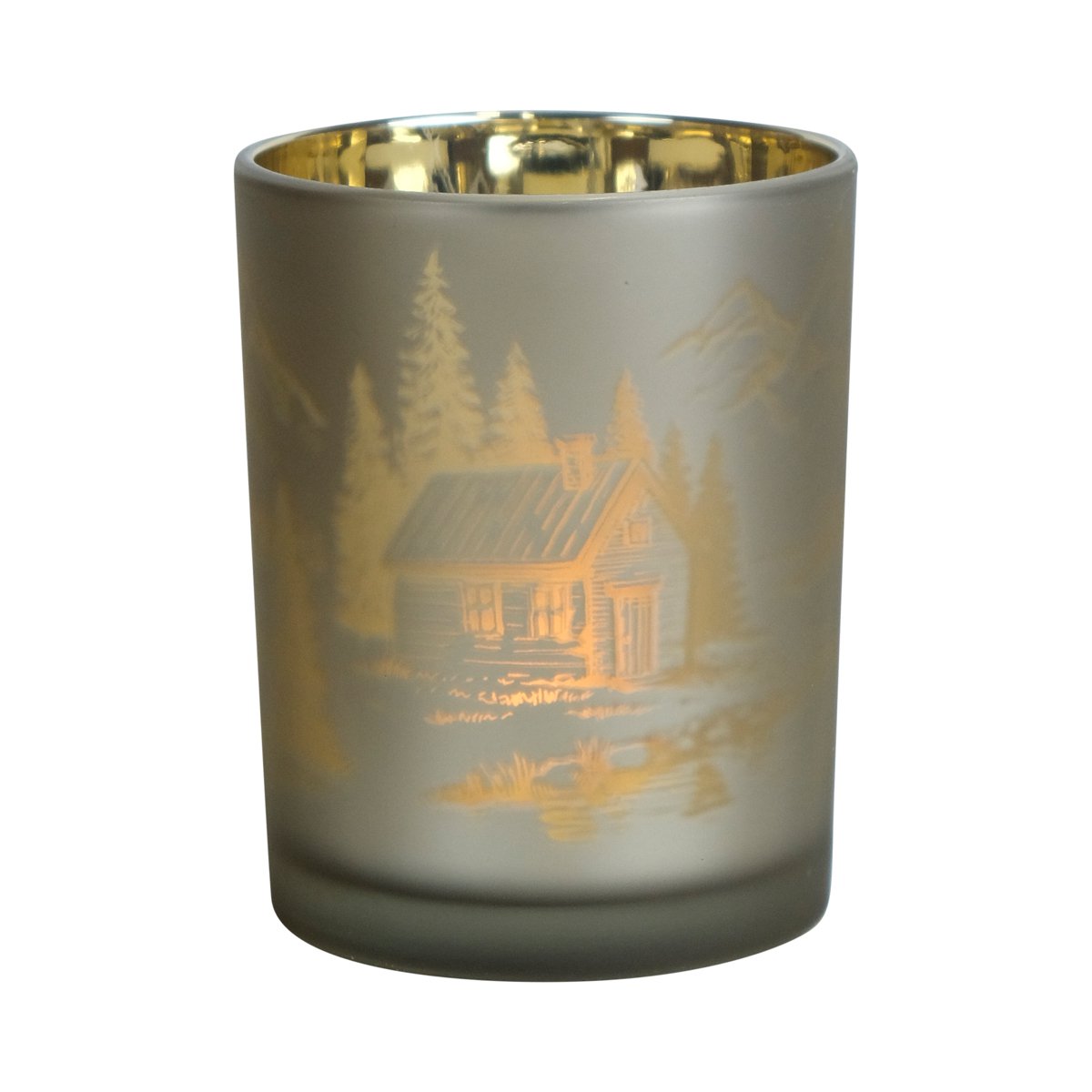 Theelichthouder chalet medium 12cm