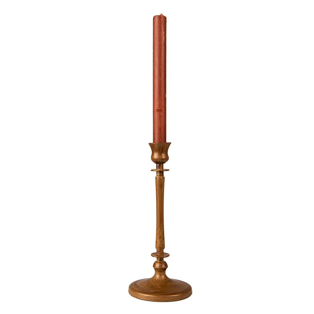 Kandelaar 24 cm Goudkleurig ijzer Kaarsenstandaard
