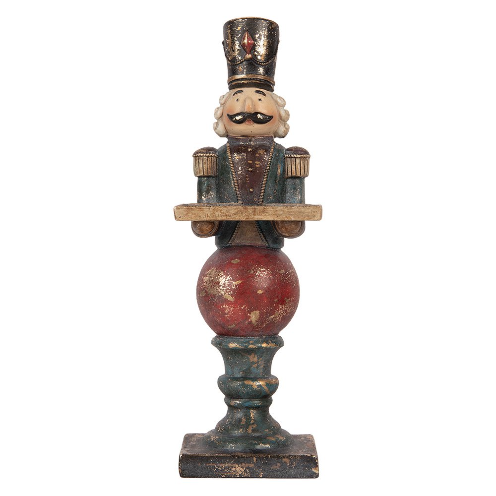 Kerstdecoratie Beeld Notenkraker 10x9x29 cm Rood Kunststof