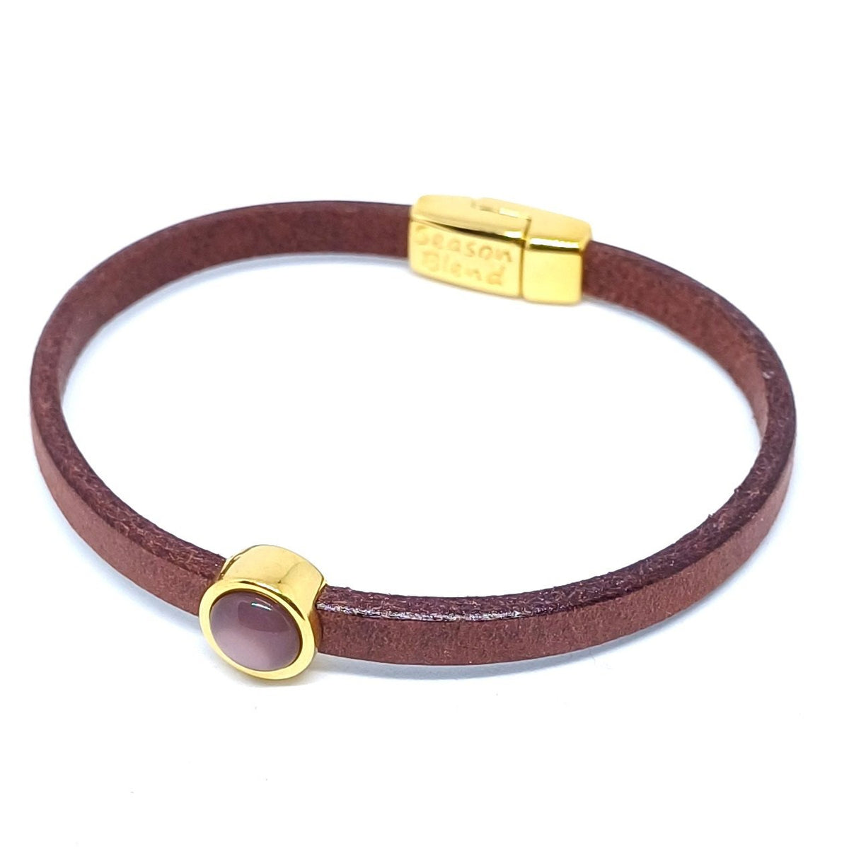 Timeless leren armband 24K verguld kleurrijk
