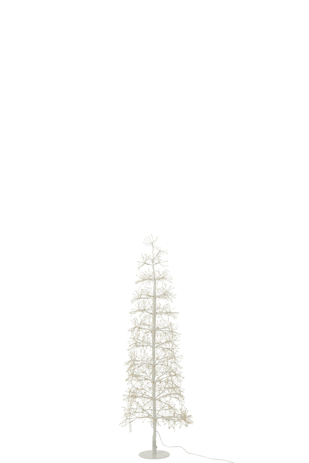 J-Line decoratie Boom - warm witte - ijzer - wit - M - LED