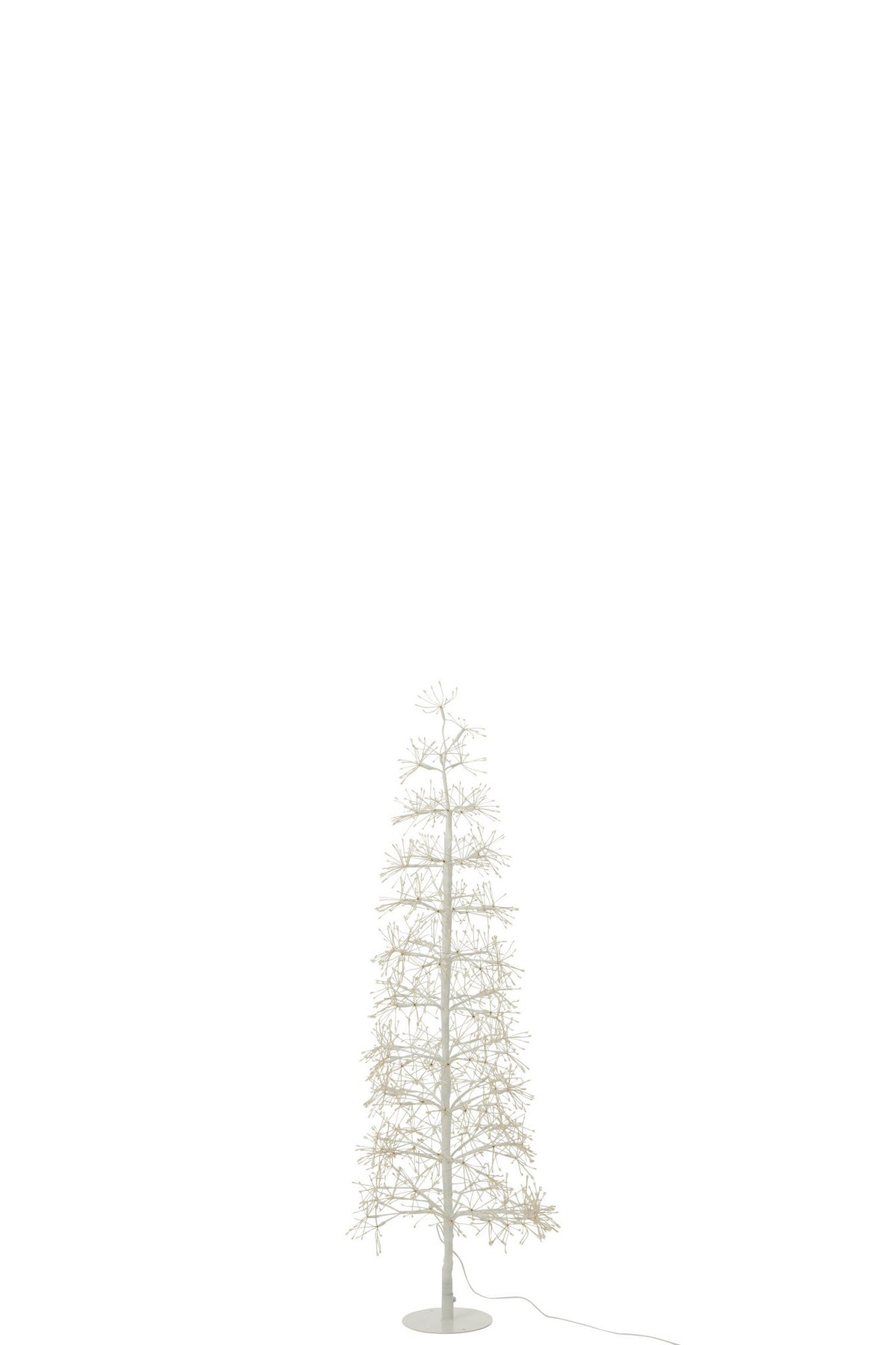 J-Line decoratie Boom - warm witte - ijzer - wit - M - LED