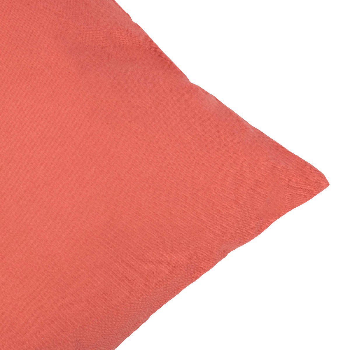 Flanel koraal rood kussen 45 cm x 45 cm