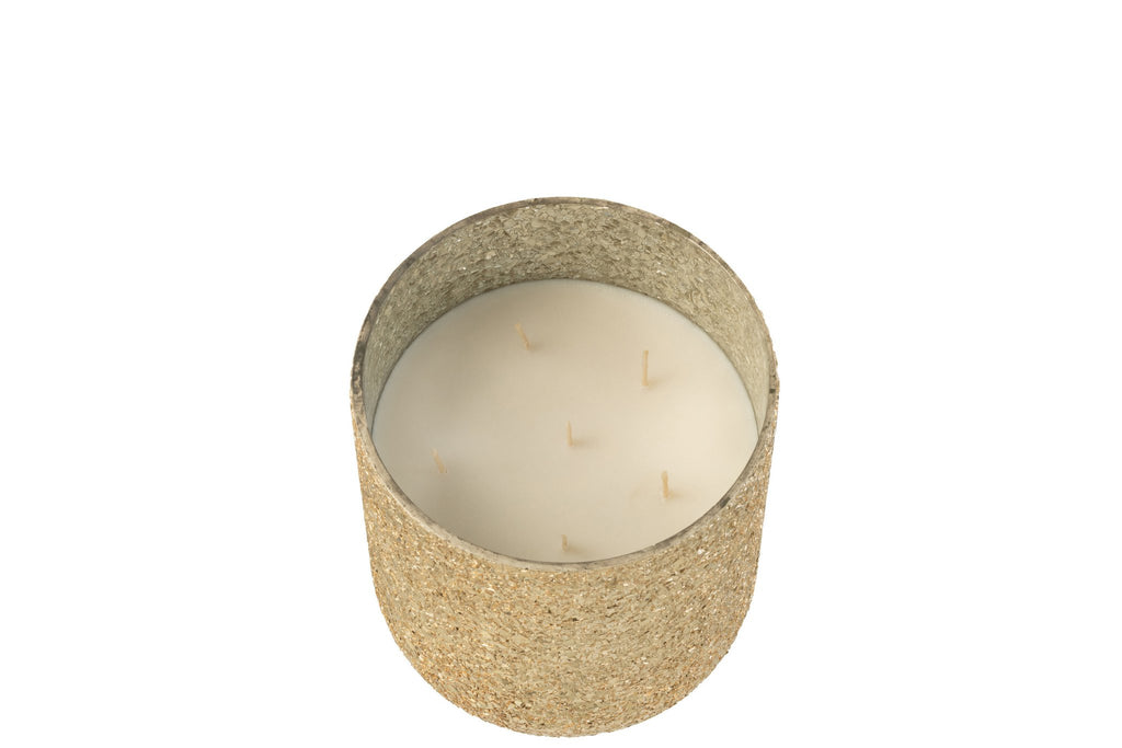 J-Line geurkaars Luxuria - Vanilla Escape - glas - goud - large - 80U