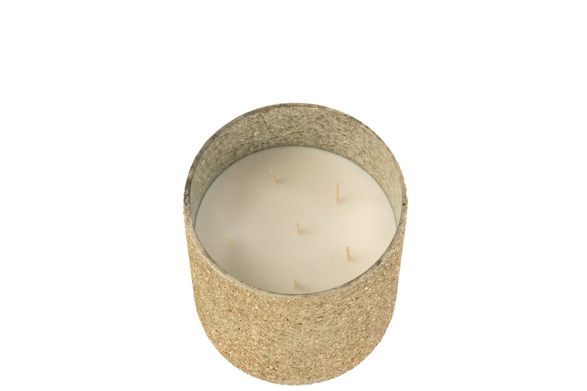 J-Line geurkaars Luxuria - Vanilla Escape - glas - goud - large - 80U
