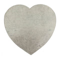 Placemat koehuid hart grijs 39cm