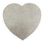 Placemat koehuid hart grijs 39cm