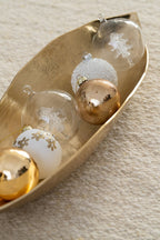 J-Line Kerstbal met boom - glas - transparant