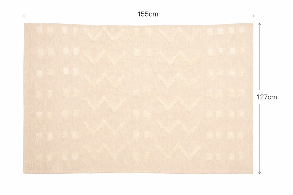 Katoenen deken - Beige - Getuft Premium Home Accent