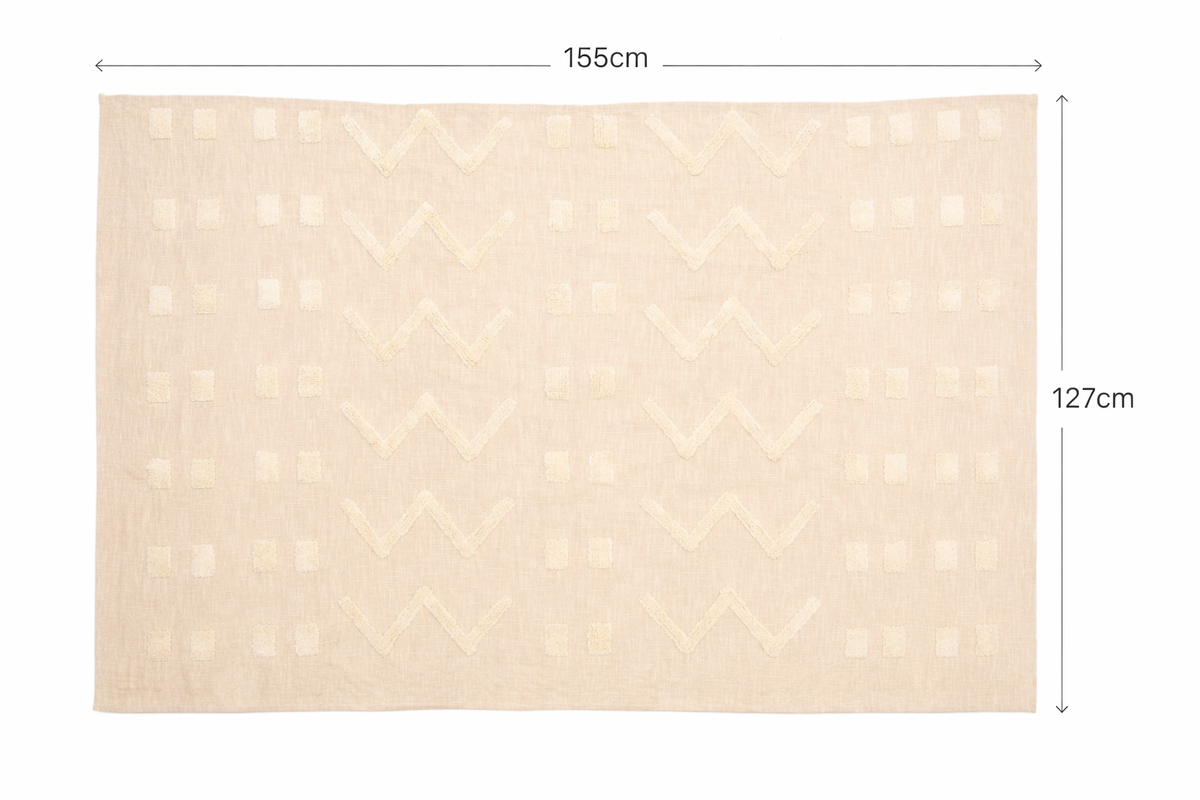 Katoenen deken - Beige - Getuft Premium Home Accent