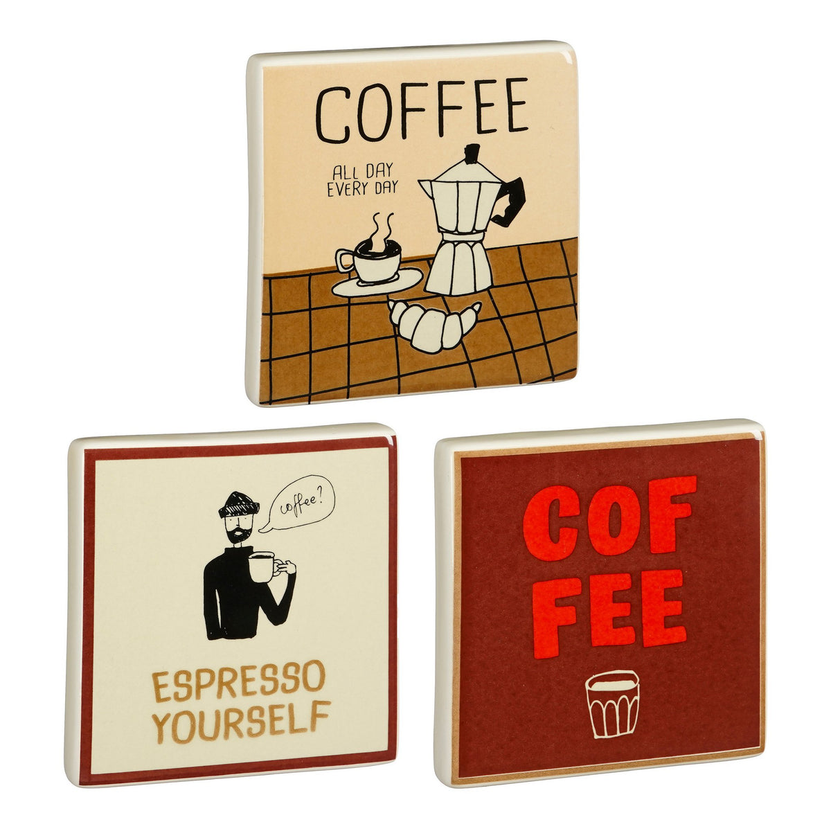 Muurtegel koffie 3 assorti