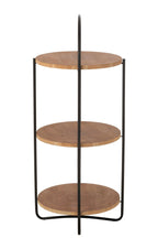 J-Line Rek Mia Mdf/Ijzer Naturel Zwart