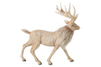 J-Line decoratie Rendier - polyresin - lichtbeige - large