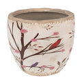Bloempot Ø 13x11 cm Beige Bruin Keramiek Takken Bloempot Binnen